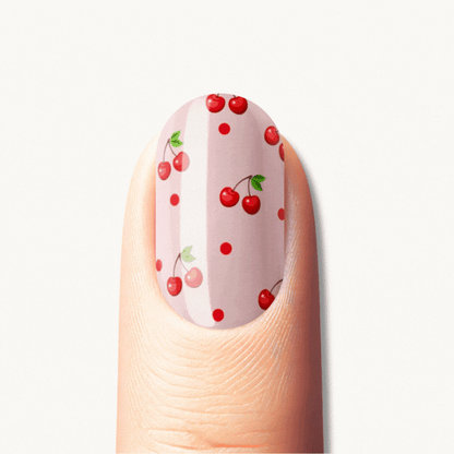 manucure gel cerise