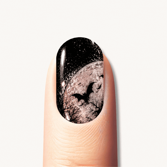 Sticker gel beige noir Halloween